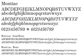 Example font Montiac #1